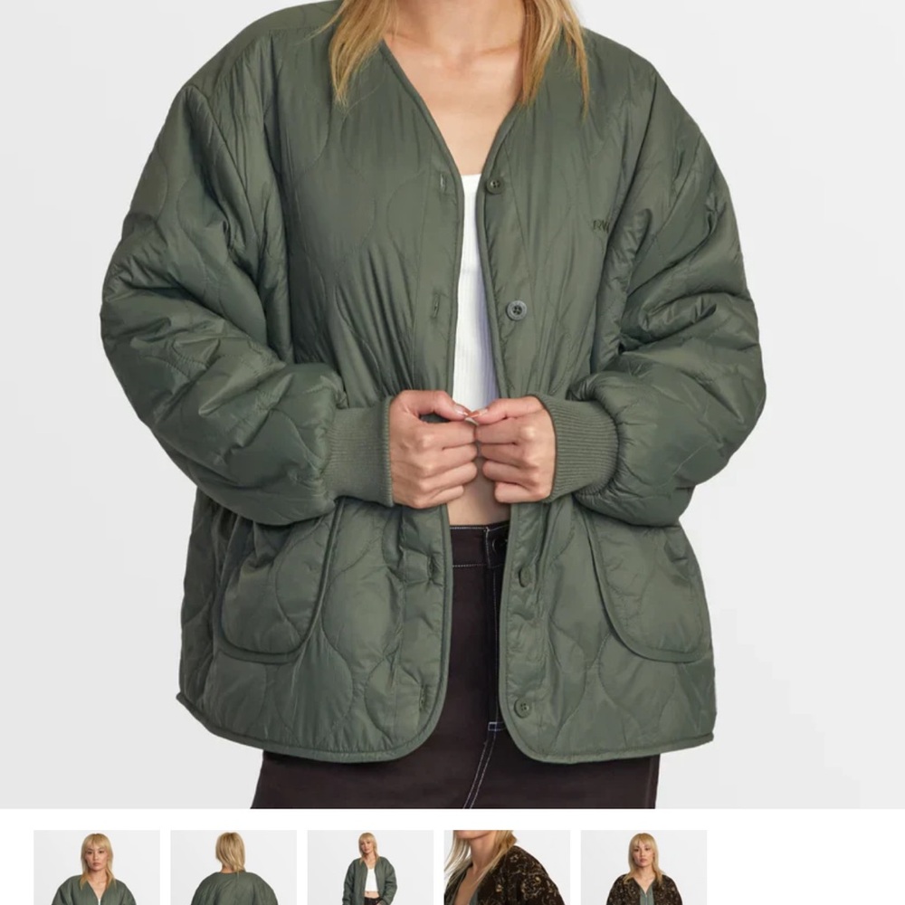 RVCA Womens Non Negotiable Reversible Jacket size medium NWT